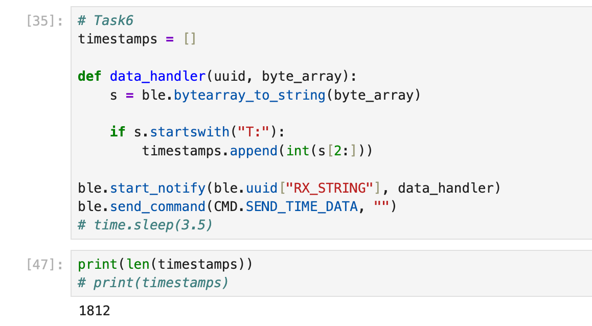 Task 6 sampling rate result in Jupyter