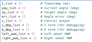 Orientation PID Command Handling