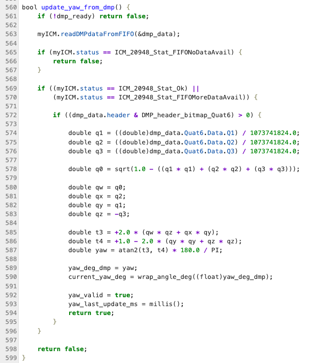 Orientation PID Command Handling